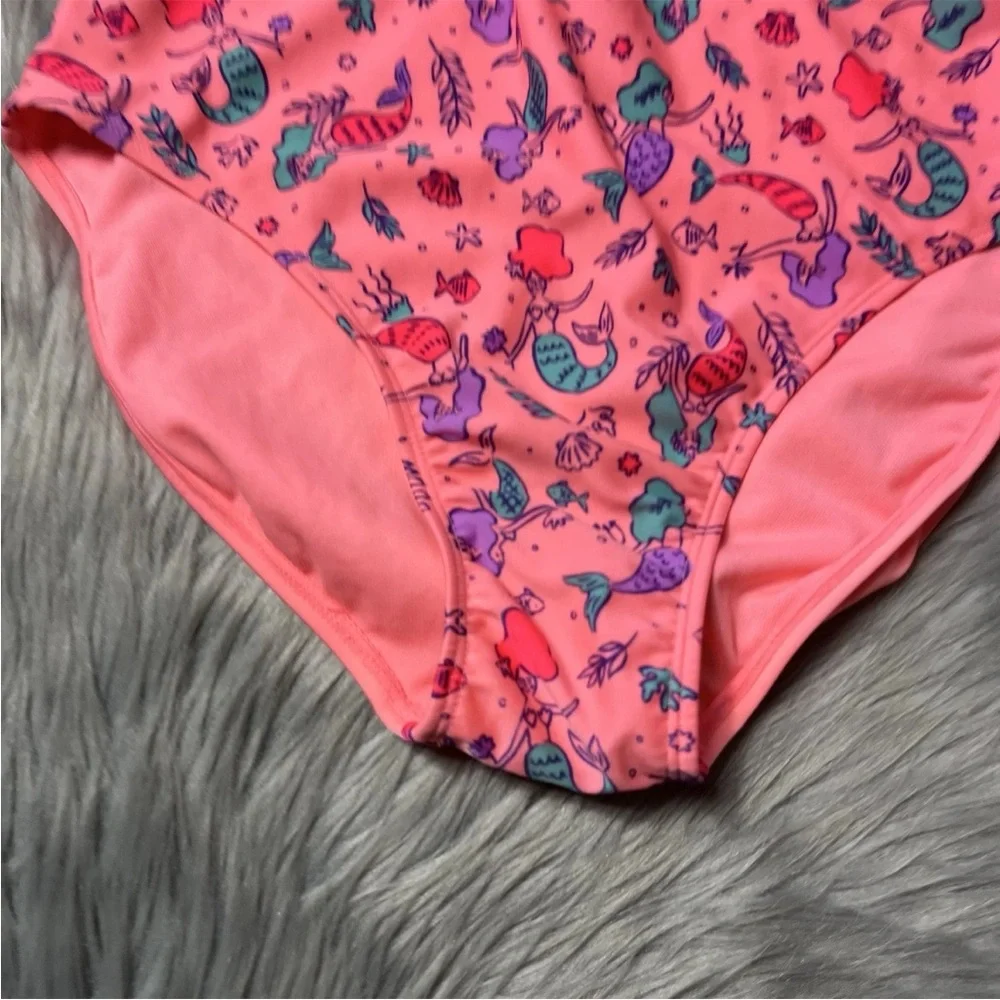 Cat & Jack Girls Swimsuit One Piece Mermaid Cut Out XL 14/16